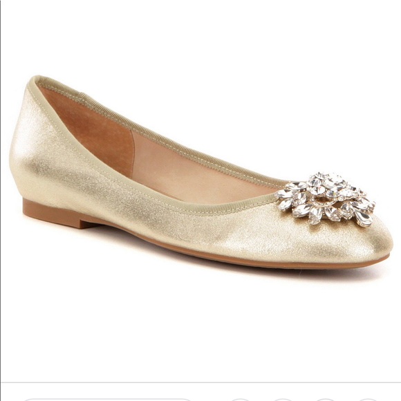 NWT 8.5 Badgley Mischka Bianca flats wedding - Picture 2 of 8